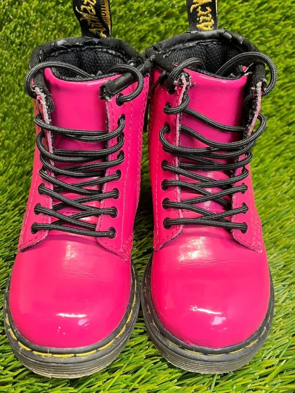 Dr. Martens Brooklee B Toddler Size 7C Pink Black Walking Outdoor Side Zip Boots